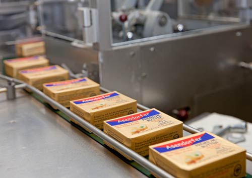 Fließbandproduktion Butter Fließbandproduktion Butter